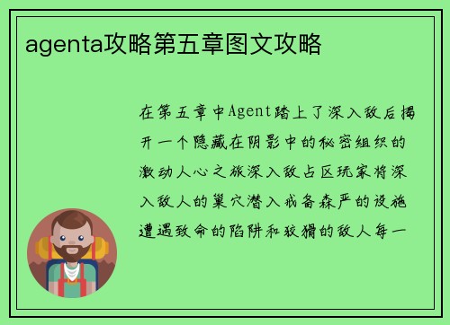 agenta攻略第五章图文攻略